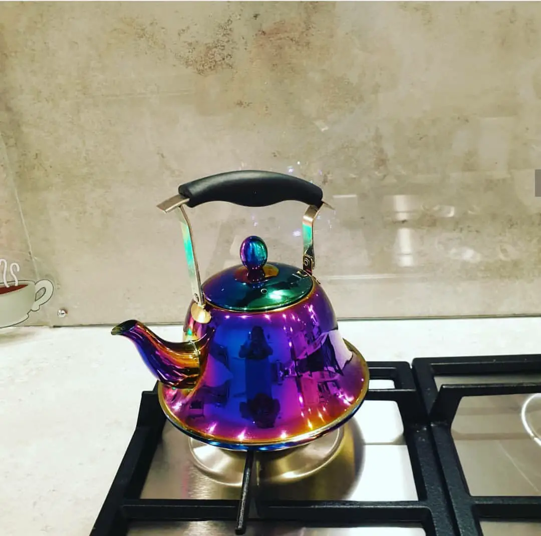 Rainbow Titanium Color Tea Kettle